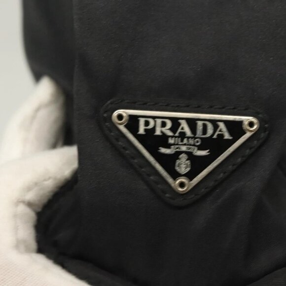 PRADA Hand Bag Nylon Black Clear Auth - Picture 12 of 16
